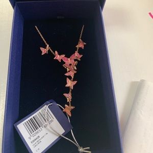 Swarovski Rosegold butterfly necklace